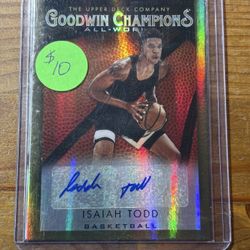 GB-2 Isaiah Todd 2021 Upper Deck Goodwin Champions - All-World Basketball Gold Auto