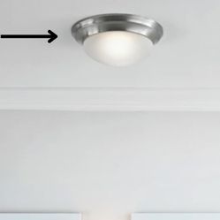 3 Frosted Ceiling Fixtures 