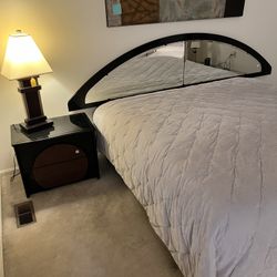 King Size Headboard With Mirror And Stand 