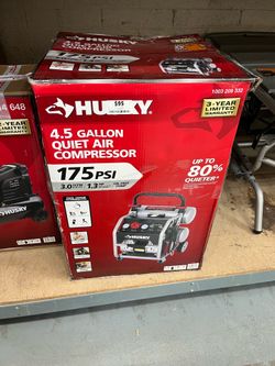 4.5 Gallon Quiet Air Compressor 175 PSI