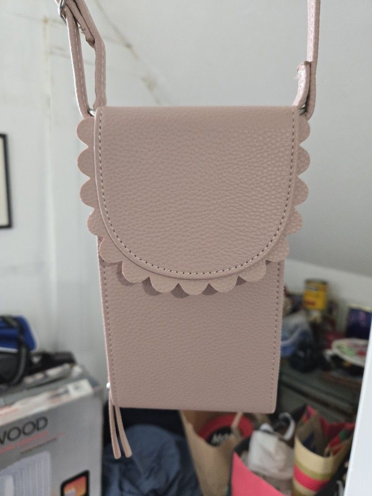 Pastel Pink Crossbody Wallet