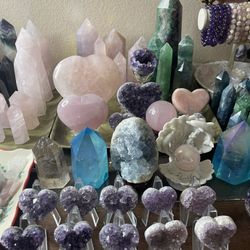 Crystal Towers, Freeform, Sphere And Hearts (In Person Shopping/ Over The Phone)