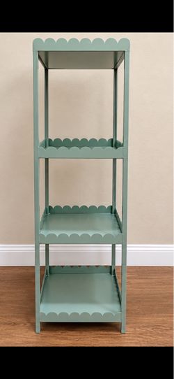 4-Tier Scalloped Metal Shelf Unit