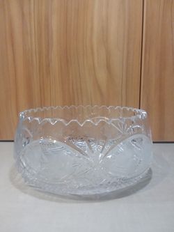 Crystal Floral Sawtooth Bowl