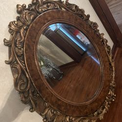 Refurbished Vintage 19th Century Hand Carved mirror 