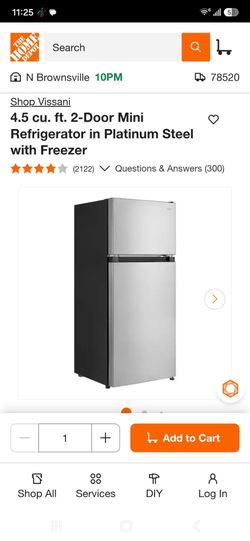 Vissani mini refrigerator with frezzer
