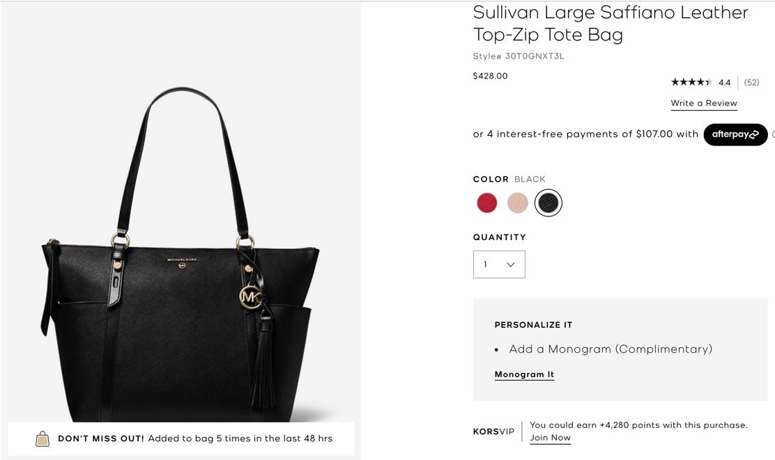 Sullivan Large Logo Top-Zip Tote Bag – Michael Kors Pre-Loved