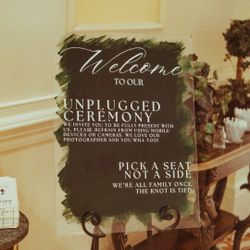 Ceremony Acrylic Sign – $15 (Like New)