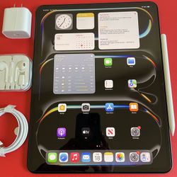 Apple IPad Pro 13 (M4 chip /OLED display/ 2024 Newest ) 1TB / 1024GB with keyboard, pen & Accessories