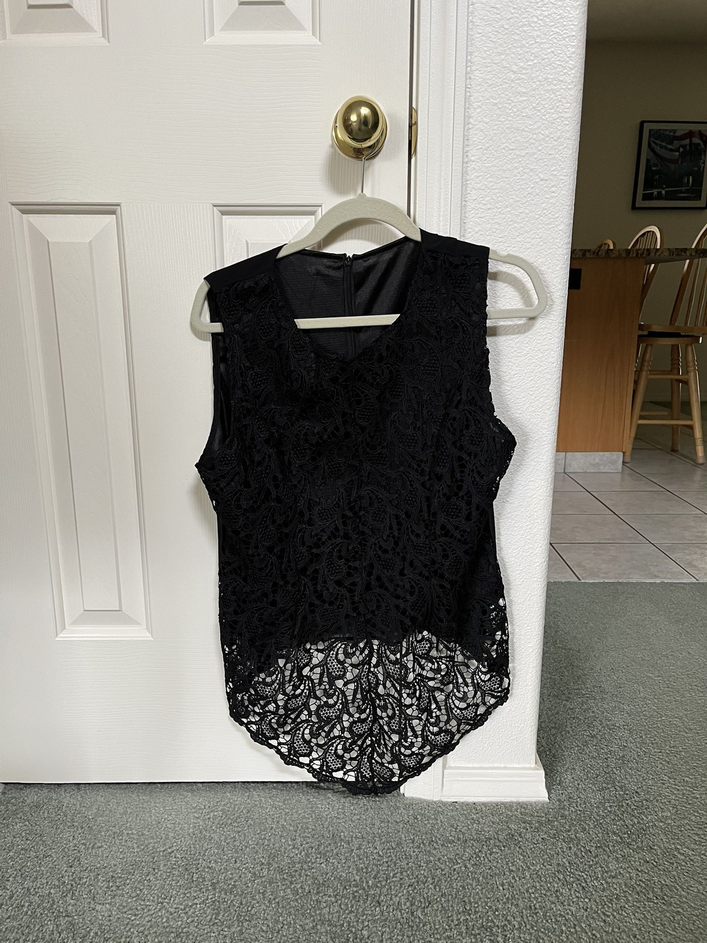Kathlena Brand Sleeveless Lace Top.