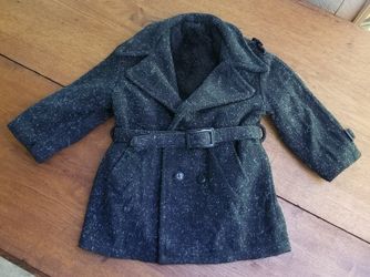 Vintage Black Wool Child's Jacket - Size 4