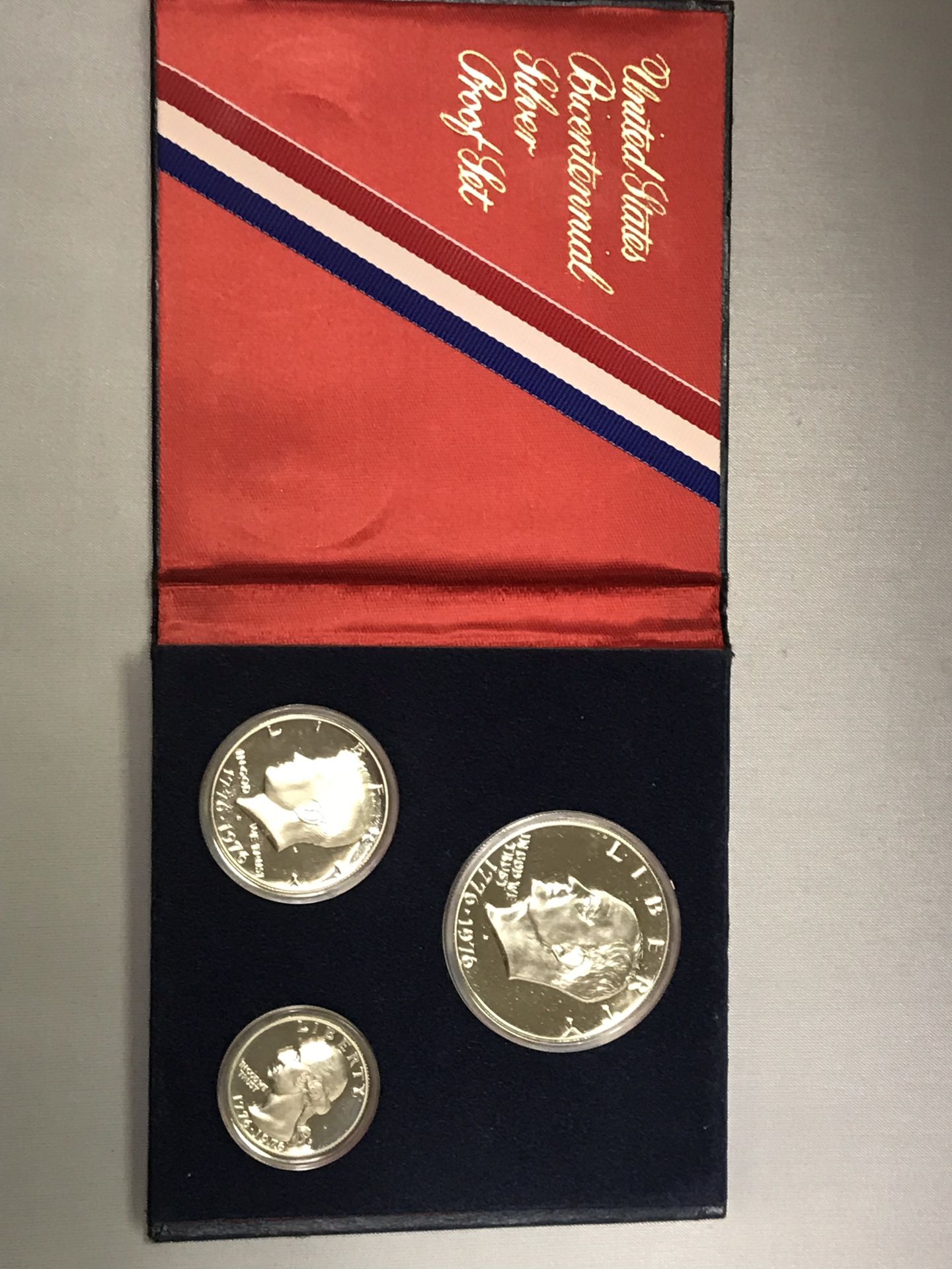 2 set of 1776-1976 bicentennial 3 coin silver proof set