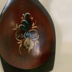 Handmade Wooden Serving Spoon Hand Painted Floral Art Wall Decor 12.75"