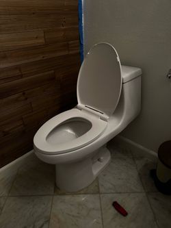 Glacier Bay McClure N2420 high-efficiency dual-flush toilet.