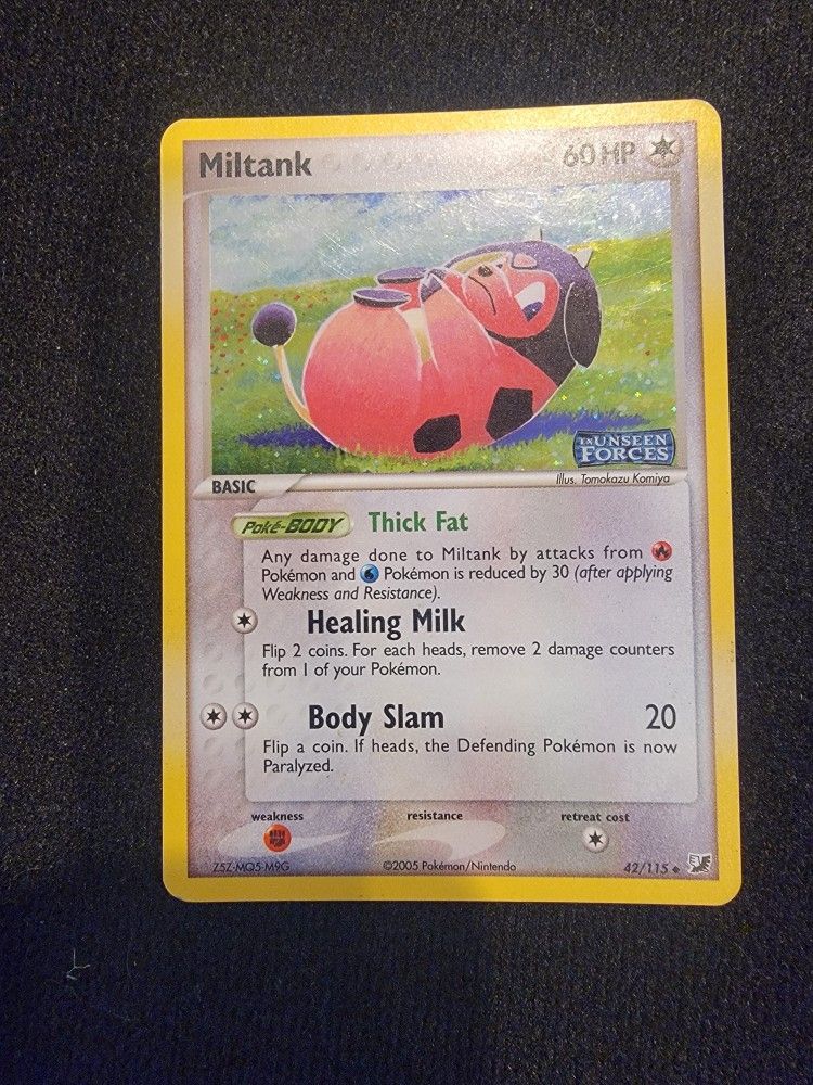 Pokémon TCG Card Miltank EX Unseen Forces 42/115 Reverse Stamped Holo - LP 
