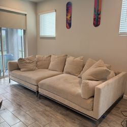 Z Gallerie extra Deep Sofa Sectional Couch 