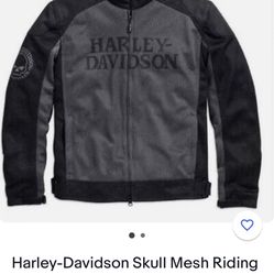 Harley-Davison Skull Mesh Riding Jacket  Large 