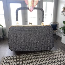 Vintage Black & Gold Clutch 