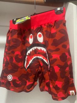 Red BAPE Shorts Size Large Never Worn w/ Bag 🔥