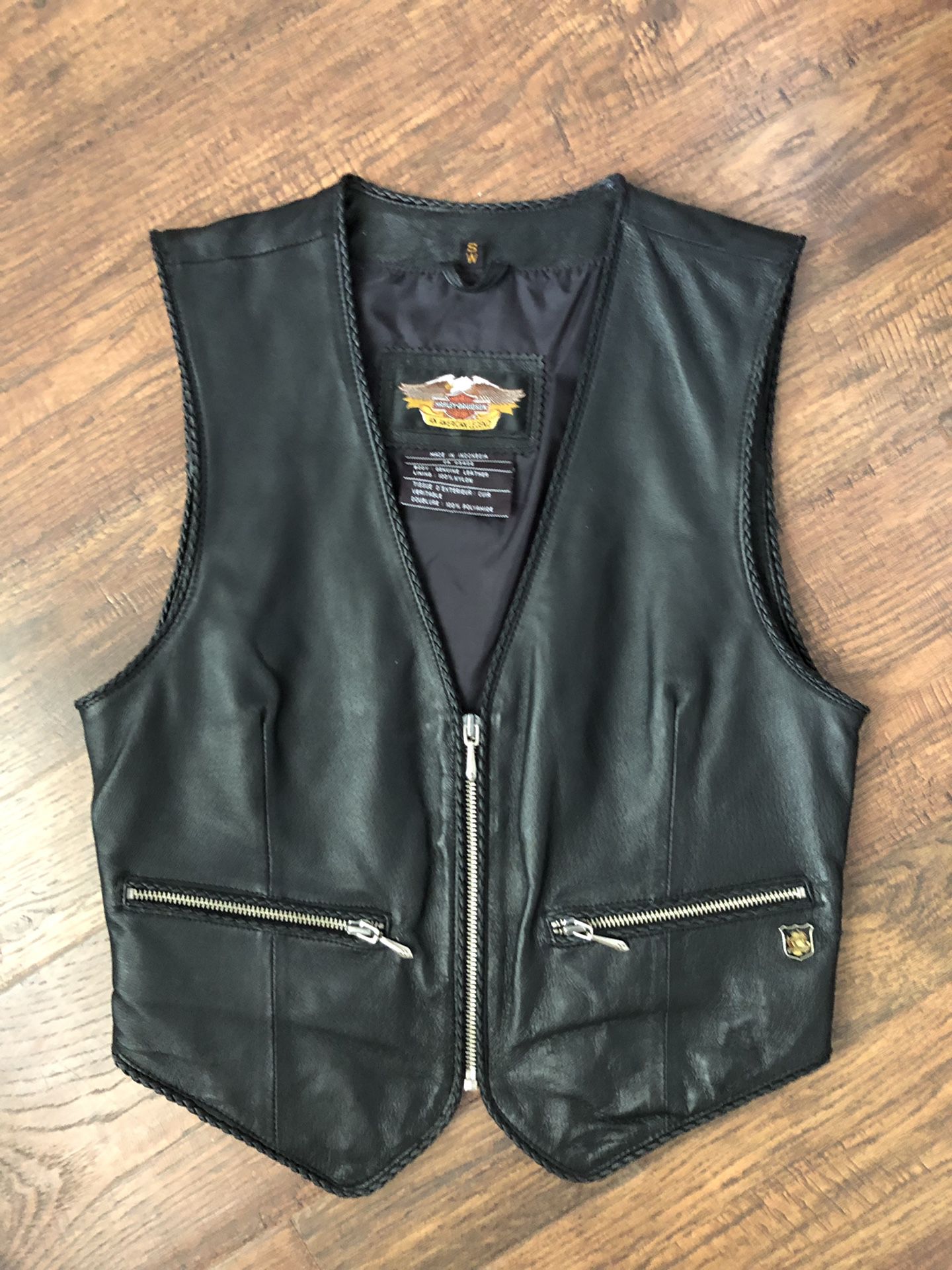 Genuine Harley Davidson women’s leather vest