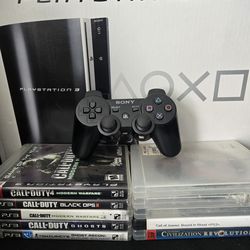 Sony PlayStation3 80GB Fat model console bundle 10 Games Orginal Box Inserts Ps3