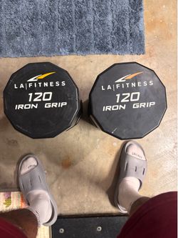 120lb Dumbbells - Polyurethane Commercial Quality