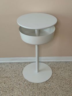 White Metal Side Table