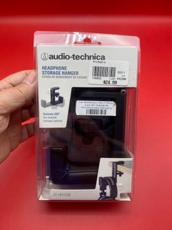 Audio Technica AT-HPH300 Headphone Storage Hanger Stand Swivels Black NEW