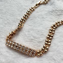 White And Gold Stone Bracelet 
