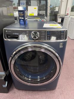 GE Profile UltraFresh Vent System High Efficiency Stackable Extra Large (5.3-cu ft ) Front Load Washer (Sapphire Blue )