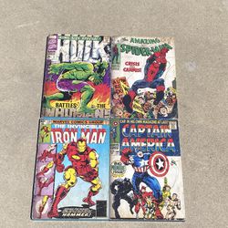 Marvel Superheroes SpidermN, Hulk, Iron Man, Captain America Wall Room Decor 