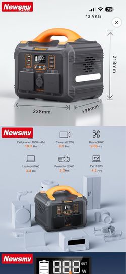 Newsmy S300 Portable Power Station 300W Solar Generator