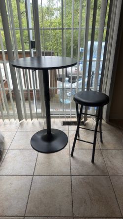 Black Bar Height Pub Table + Stool Set