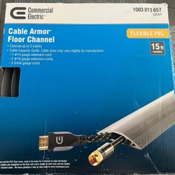 Commercial Electric 15 ft. PVC Floor Cord Protector in Grey