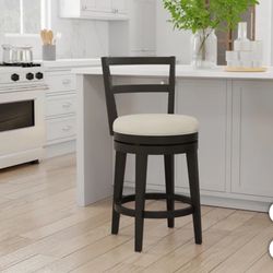 Fletcher Counter Height Swivel Stool Black