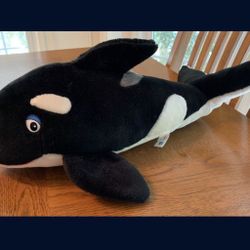XL Sea World Orca Whale Plush