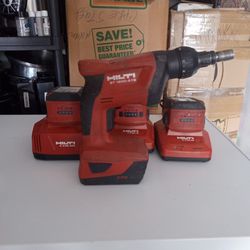HILTI 4 Battery's And 3 Chargers