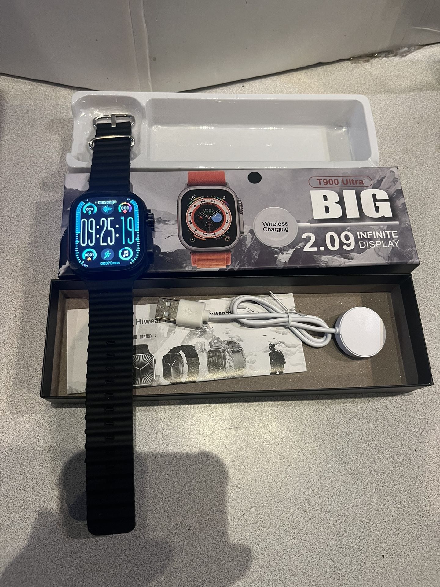T900 Ultra Hiwear Plus Fitness Smart watch-Black -New