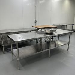 Stainless Steel Work Tables Prep Tables Work Bench Uline NSF Heavy Duty Kitchen Table 