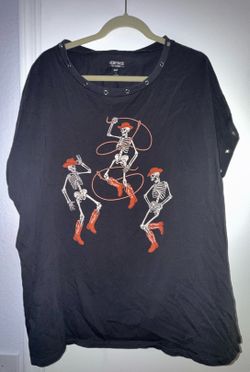 Torrid Heritage Embellished Cowboy Skeleton Dolman Tee - Women’s Size 3X