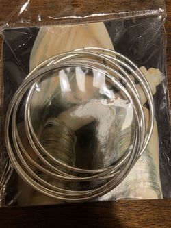 Bangle bracelet, set of 6, new.