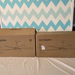 Set of 2 Autoday No. 52-1213BK Ceiling Fans
