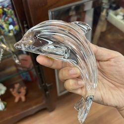 Vintage Waterford Crystal Jumping Dolphin