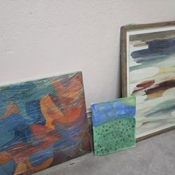 3 pieces of painting. Price for all 3.