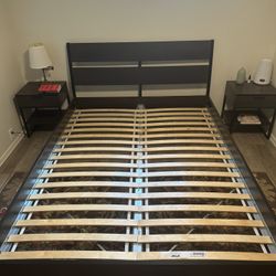 IKEA Trysil Bedroom Set Queen bed frame 2 night stands for