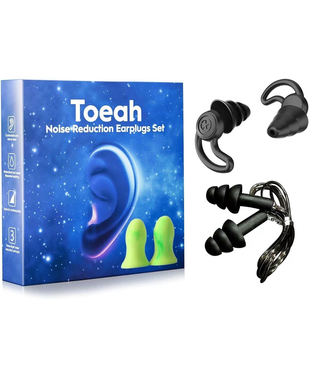 3 in 1 Ear Plugs for Noise Reduction