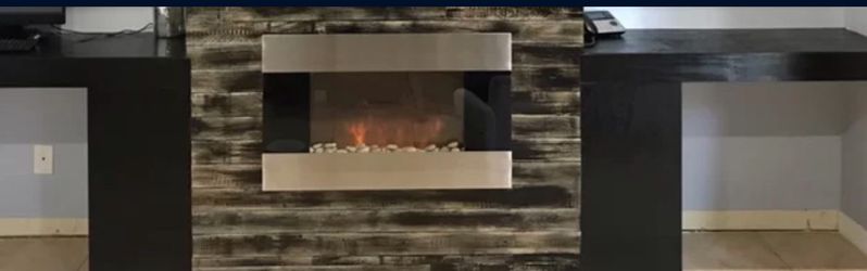 Allmar 36'' Wall Mount Electric Fireplace with Remote