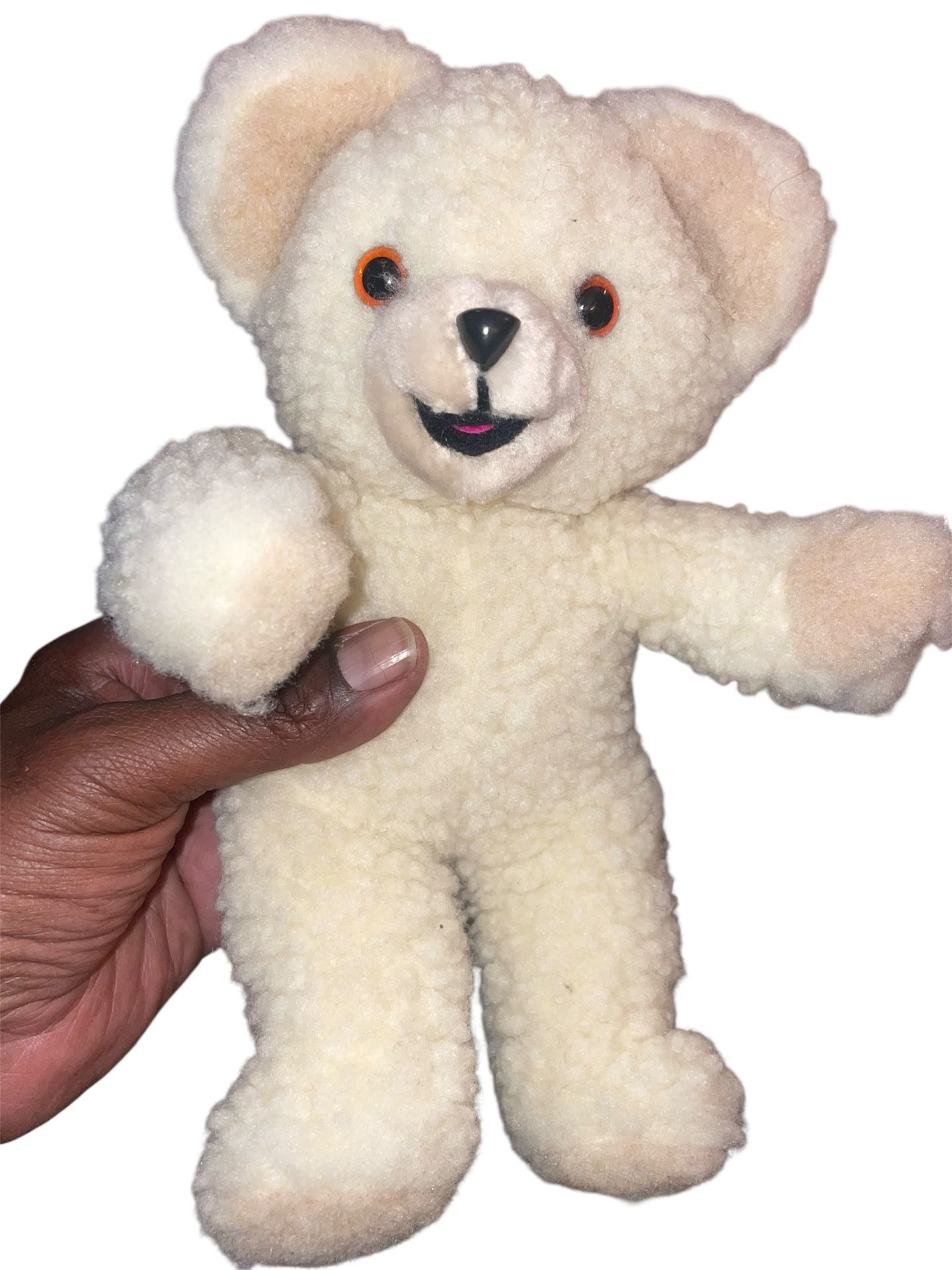 Snuggle Teddy Bear Plush Russ Berrie Vintage 1986 Stuffed Animal Toy 10 inch