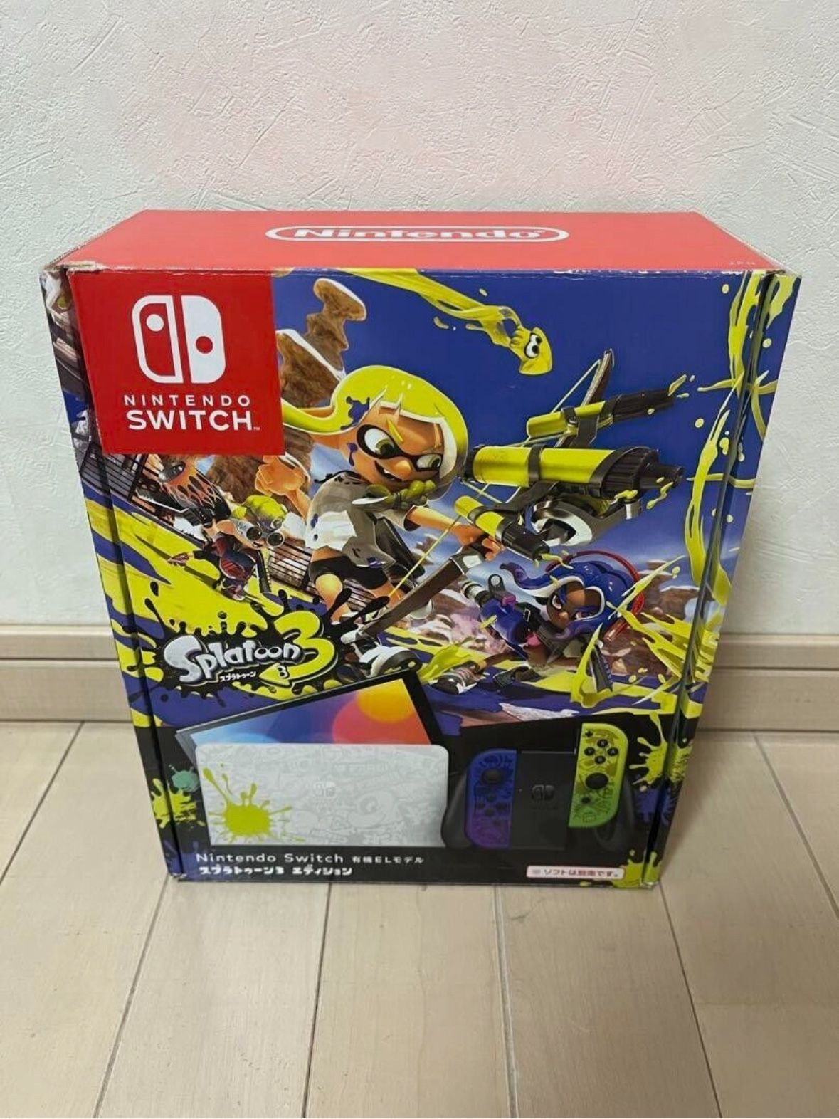Splatoon 3 Oled With Two Provo Trollers And Carrying Case That Water Proof And Dust Proof