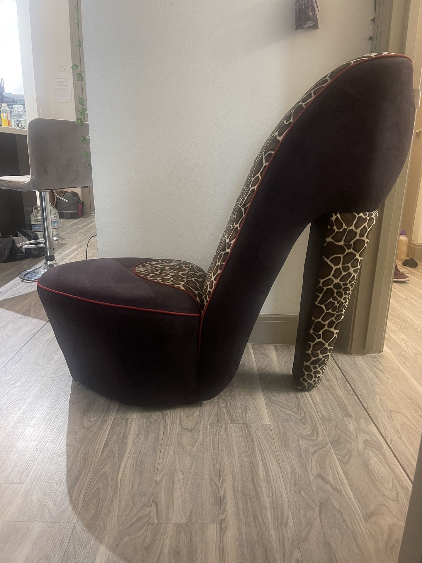Cheetah high online heel chair